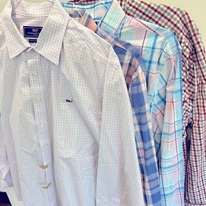 Vineyard Vines XL Slim Fit Whale men’s button down shirt/ Lot of 4 shirts!